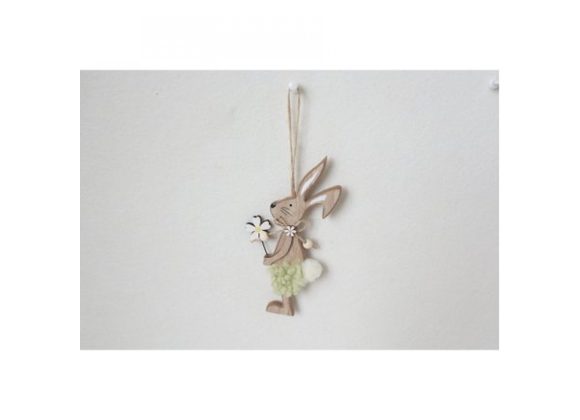 Wooden Hanging Bunny Decoration