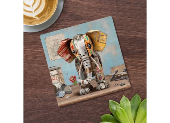 Bug Art Scrap Elephant Coaster