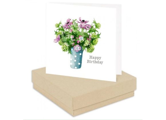 Vase of Flowers Card & Earrings by Crumble & Core -  Boxed 