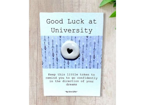 Good Luck at University Wish Token By Erin