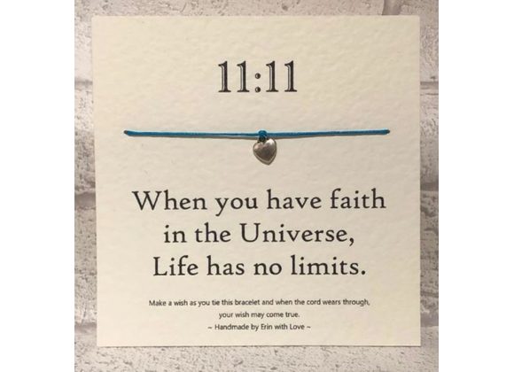  Wish Bracelet Handmade By Erin, 11:11 - When you have faith in the Universe,