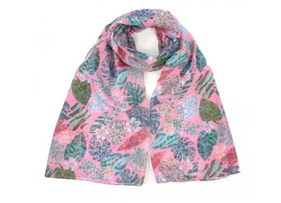 Leopard Print Leaves Scarf by The Scarf Giraffe 