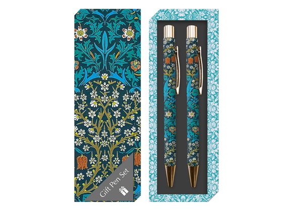 William Morris - Blackthorn Gift Pen set by The Gifted Stationery Co