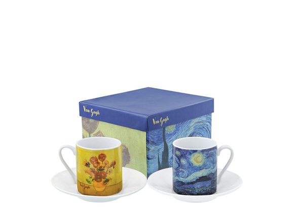 Set of 2 Van Gogh Cup & Saucer