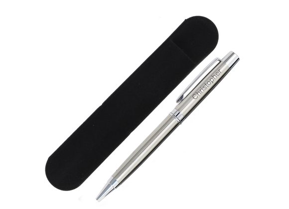 Personalised Ballpoint Pen with Pouch