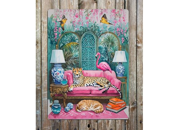 Vibrant Tropical Scene Metal Sign - 8