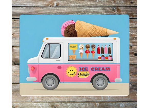 Ice Cream Van Metal Sign - 6