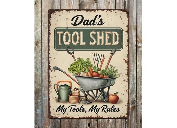 Dad's Tool Shed Metal Sign - 6