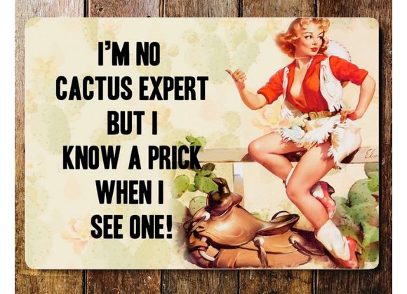 Cactus Expert Metal Sign - 6