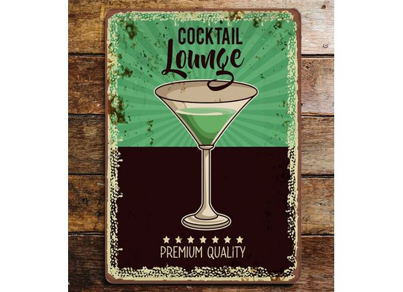 Cocktail Lounge Metal Sign - 6