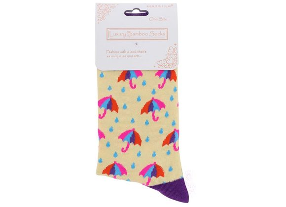 Rainy Day Cream Bamboo Socks