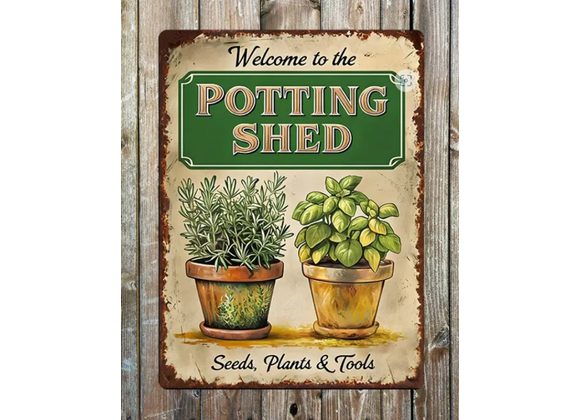 Potting Shed Metal Sign - 6