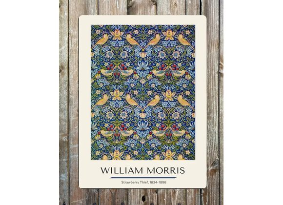 William Morris Strawberry Thief, 1834-1896 Metal Sign - 6