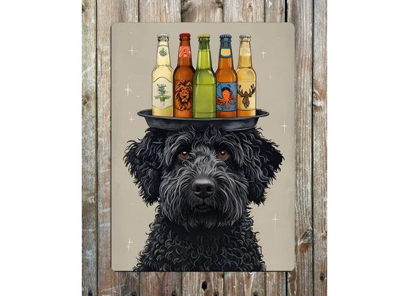 Dog balancing beers Metal Sign - 6