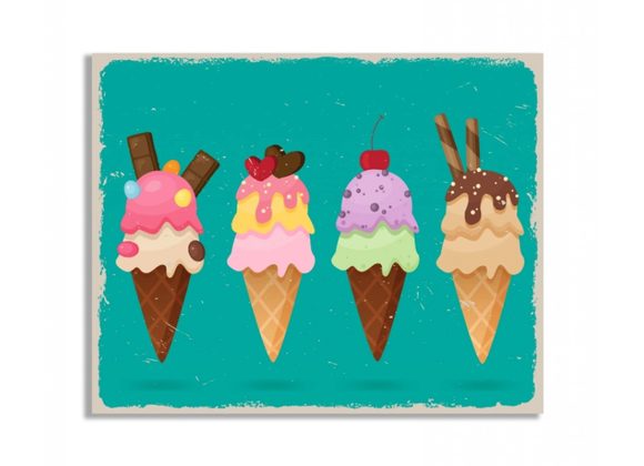 Retro Ice Cream Metal Sign - 6