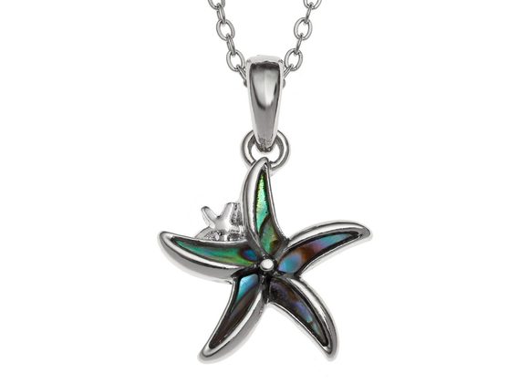 Starfish inlaid Paua Shell Pendant by Tide Jewellery