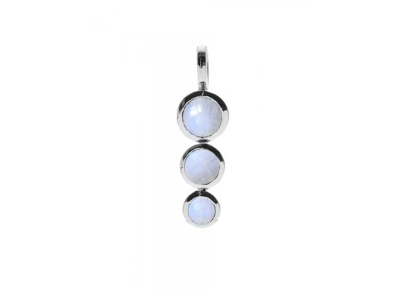 925 Silver & triple Moonstone Pendant and Chain