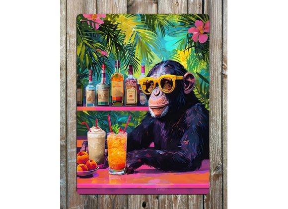Tropical Monkey Bar Metal Sign - 6