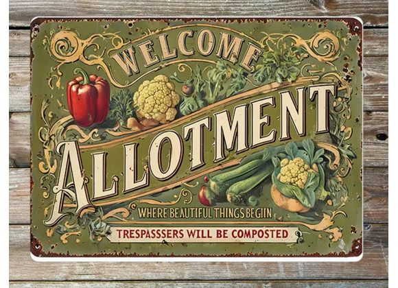 Welcome Allotment Metal Sign - 6