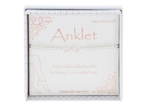 Eternal Love Sparkle Silver Plated Anklet by Equilibrium