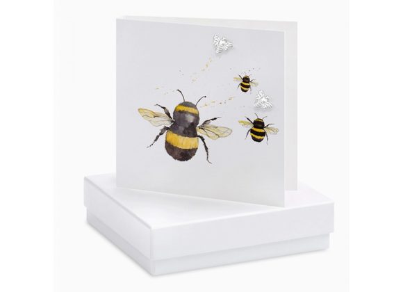 Boxed Bee Earring Card by Crumble & Core