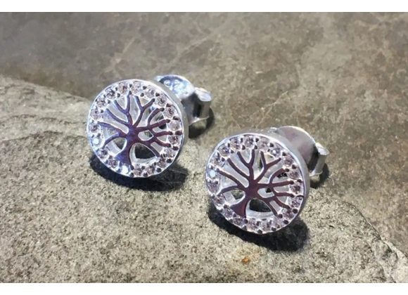925 Silver small Tree of Life Stud Earrings