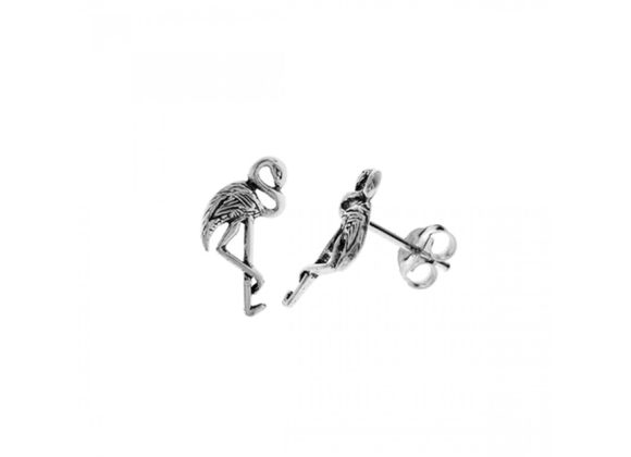 925 Silver Flamingo Stud Earrings