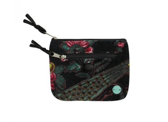 Black Botanical Velvet Emily Purse by Earth Squared