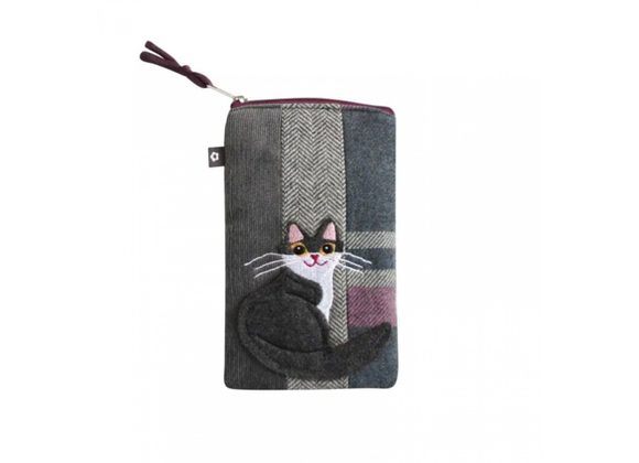 Cat Applique Glass / Phone Pouch by Earth Squared