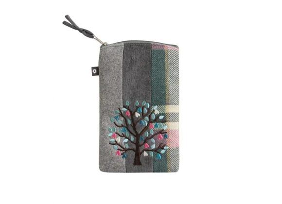 Mulberry Tree Applique Glass / Phone Pouch by Earth Squared