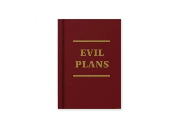 Evil Plans, A7 Fabric Hardback Notebook