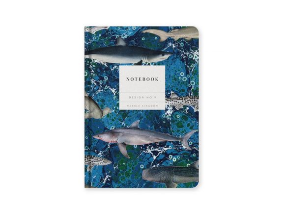 Marble Sharks A5 Hardback Notebook