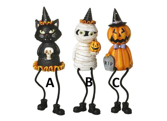 Black Cat, Mummy, Pumpkin, Long Legs