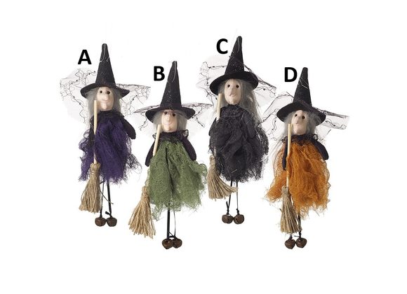 Hanging Witch with broomstick