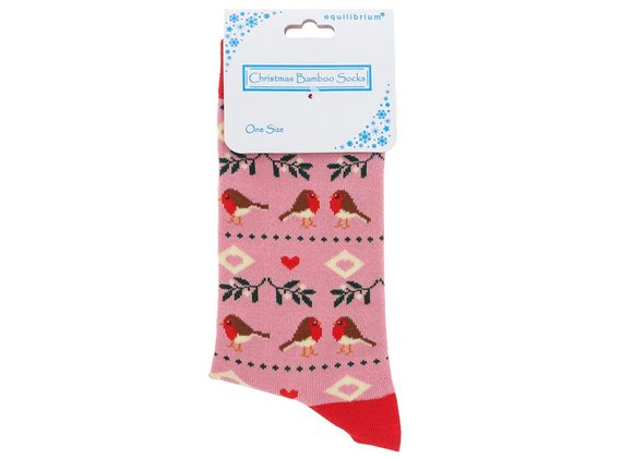Robins & Mistletoe Ladies Bamboo Socks by Equilibrium
