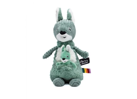 Keith the Kangaroo & Baby (GREEN) by Les Ptipotos