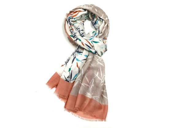 Bamboo design Scarf - Dusky Pink