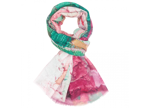 Abstract Painting design Scarf - Pink