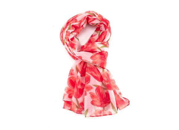 Tulips design Scarf - Pink