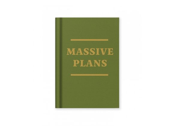 Massive Plans, A7 Fabric Hardback Notebook