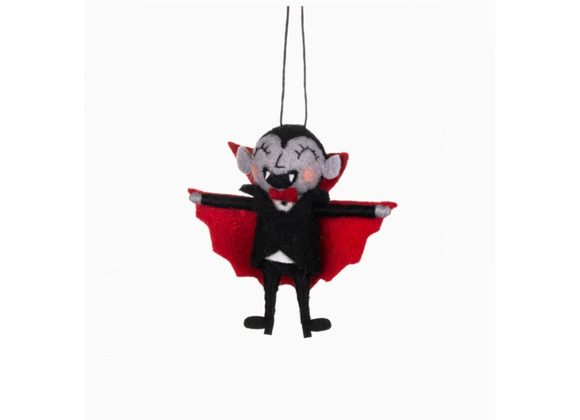 Red Cape Dracula Felt Decoration