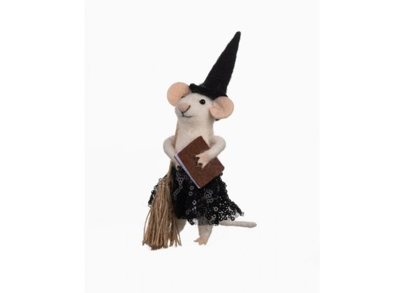 Mouse Witch Felt Decoration
