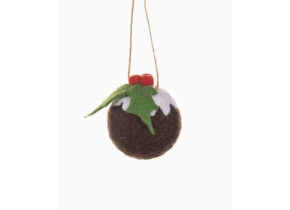  Christmas Pudding hanging Felt Decoration