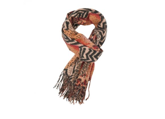 Lovely soft Animal Print Scarf - Orange