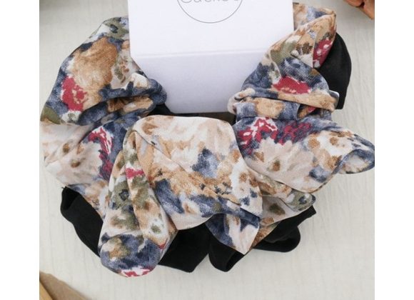Black & Multi Scrunchies (Twin PK)