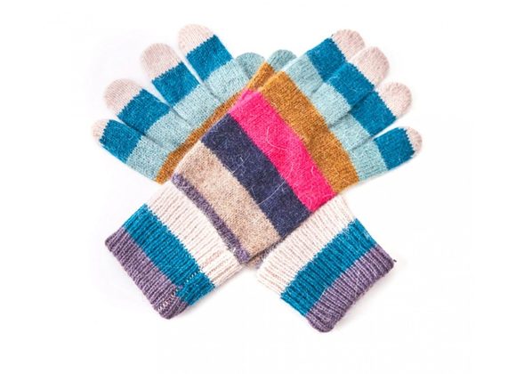 Multi Stripe Cosy Gloves