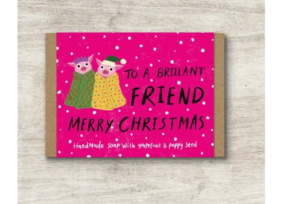 To A Brilliant Friend, Merry Christmas - Soap