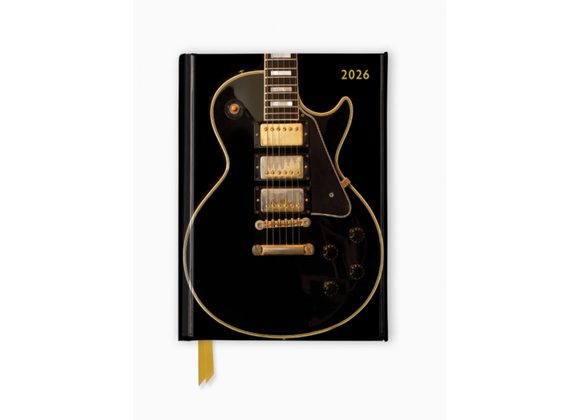 Black Gibson Guitar 2026 Luxury Pocket Diary Planner by Flame Tree
