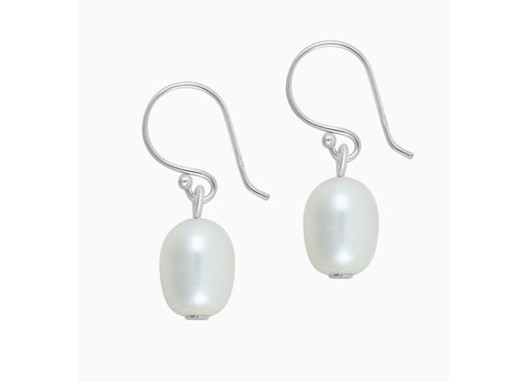 925 Silver Freshwater Pearl drop Earrings