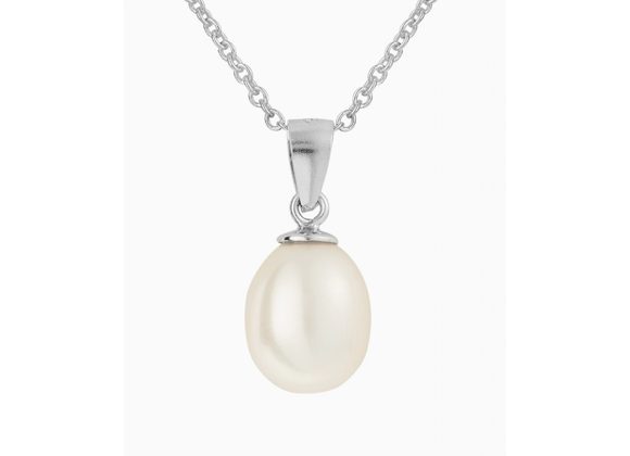 925 Silver Freshwater Pearl Pendant & Chain